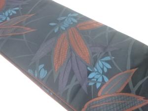 川島織物製　笹模様織出し袋帯